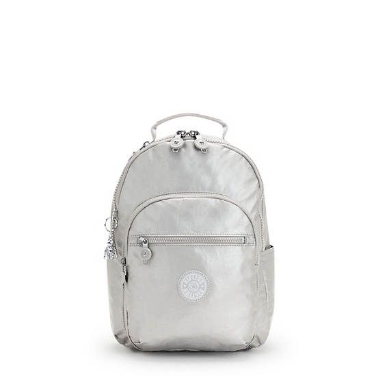 Sacs À Dos Kipling Seoul Small Metallic Tablet Argent | FR 1604YX